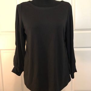LOFT Black Cut-Out Sweater